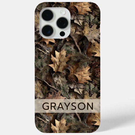 Fall Leaves Camouflage Personalized Case-Mate iPhoneケース (裏面)