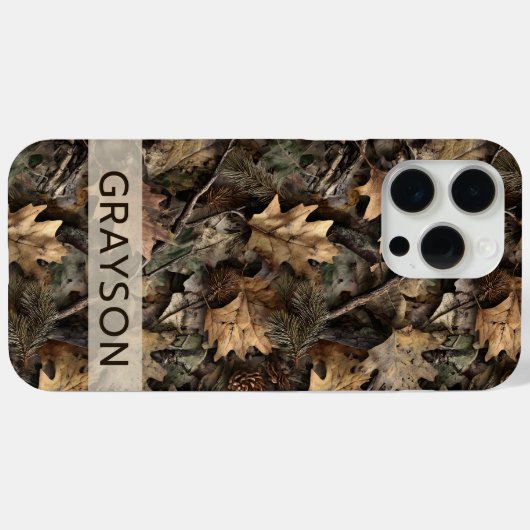 Fall Leaves Camouflage Personalized Case-Mate iPhoneケース (裏面 (横))