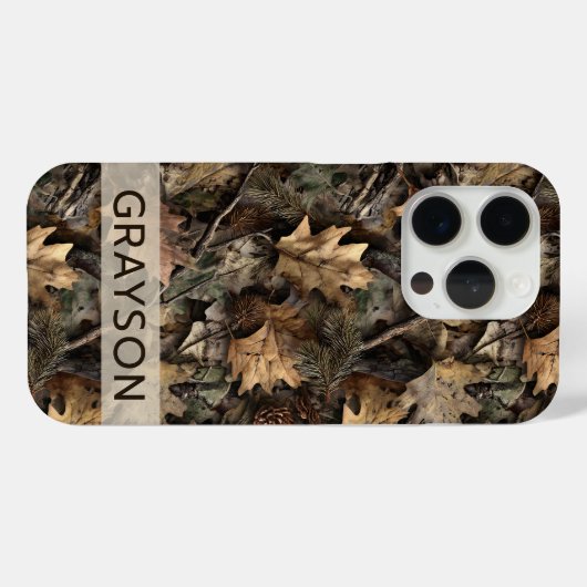 Fall Leaves Camouflage Personalized Case-Mate iPhoneケース (裏面 (横))