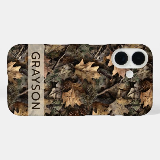 Fall Leaves Camouflage Personalized Case-Mate iPhoneケース (裏面 (横))