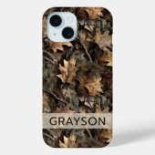 Fall Leaves Camouflage Personalized Case-Mate iPhoneケース (裏面)