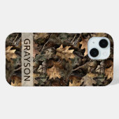 Fall Leaves Camouflage Personalized Case-Mate iPhoneケース (裏面 (横))