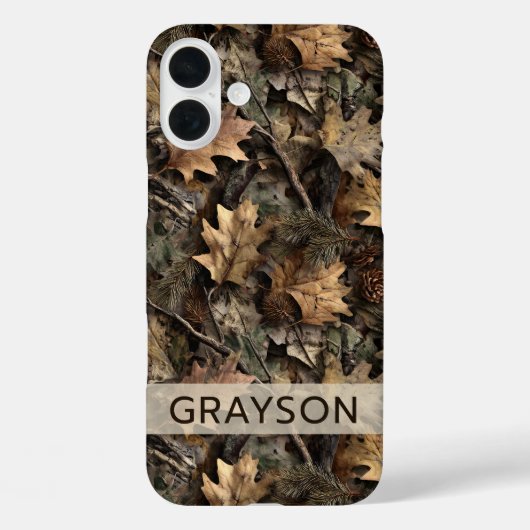 Fall Leaves Camouflage Personalized Case-Mate iPhoneケース (裏面)