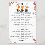 Fall Leaves Customisable Would She Rather Game (正面)