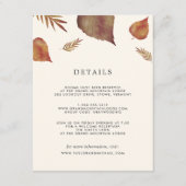 Fall Leaves Guest Details Card エンクロージャーカード (正面)
