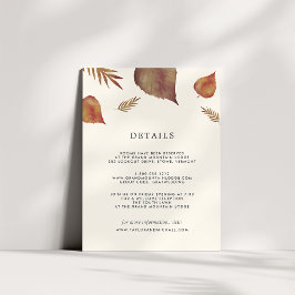 Fall Leaves Guest Details Card エンクロージャーカード
