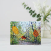 Fall Leaves In The Rain Postcard ポストカード (スタンド正面)