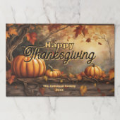 Fall Leaves & Pumpkins Thanksgiving Paper Placemat ペーパーパッド (正面)