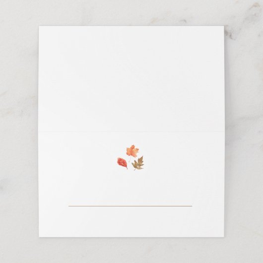 Fall Leaves Thanksgiving プレイスカード (外部開封)