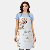 Fall Leaves Thanksgiving All-Over Print Apron エプロン (着用した状態)