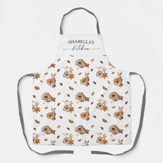 Fall Leaves Thanksgiving All-Over Print Apron エプロン (正面)