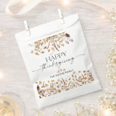 Fall Leaves Thanksgiving Dinner Favor Bags フェイバーバッグ (クリップ留めされた状態)
