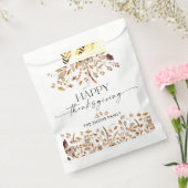 Fall Leaves Thanksgiving Dinner Favor Bags フェイバーバッグ (封をした状態)