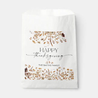 Fall Leaves Thanksgiving Dinner Favor Bags フェイバーバッグ