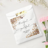 Fall Leaves Thanksgiving Dinner Favor Bags フェイバーバッグ (封をした状態)