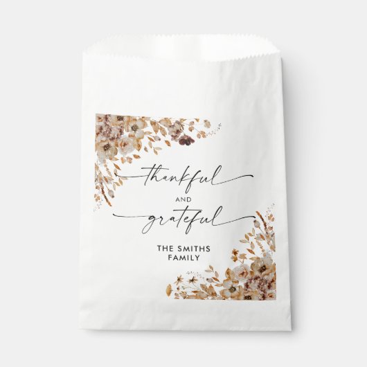 Fall Leaves Thanksgiving Dinner Favor Bags フェイバーバッグ (正面)