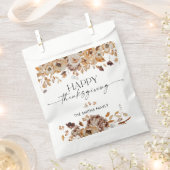Fall Leaves Thanksgiving Dinner Favor Bags フェイバーバッグ (クリップ留めされた状態)