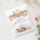 Fall Leaves Thanksgiving Dinner Favor Bags フェイバーバッグ (封をした状態)