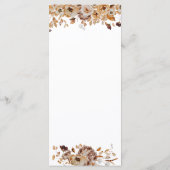 Fall Leaves Thanksgiving Dinner Flat Menu メニュー (裏面)