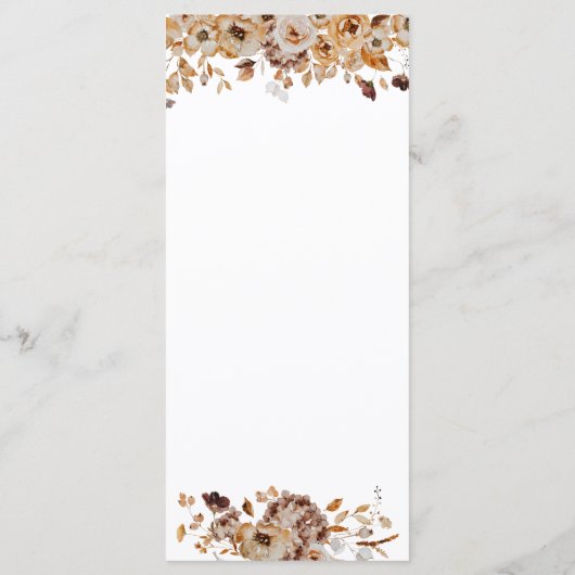 Fall Leaves Thanksgiving Dinner Flat Menu メニュー (裏面)