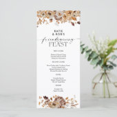 Fall Leaves Thanksgiving Dinner Flat Menu メニュー (スタンド正面)