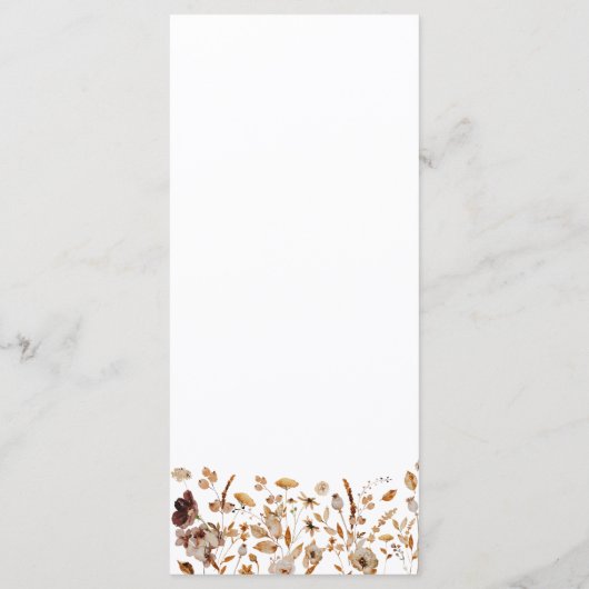 Fall Leaves Thanksgiving Dinner Flat Menu メニュー (裏面)