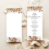 Fall Leaves Thanksgiving Dinner Flat Menu メニュー