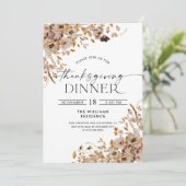 Fall Leaves Thanksgiving Dinner Invitation 招待状 (スタンド正面)