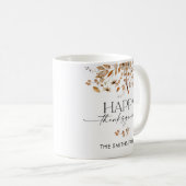 Fall Leaves Thanksgiving Dinner Mug コーヒーマグカップ (正面右)