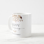 Fall Leaves Thanksgiving Dinner Mug コーヒーマグカップ (正面左)