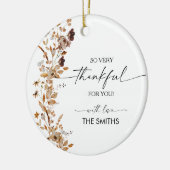  Fall Leaves Thanksgiving Dinner Ornament セラミックオーナメント (左)