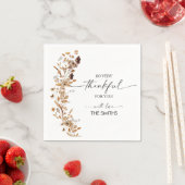 Fall Leaves Thanksgiving Dinner Paper Napkin スタンダードカクテルナプキン (インサイチュ)