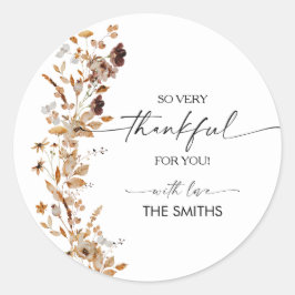 Fall Leaves Thanksgiving Dinner Sticker ラウンドシール