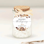 Fall Leaves Thanksgiving Dinner Sticker ラウンドシール