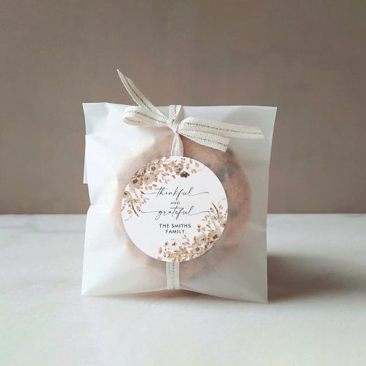 Fall Leaves Thanksgiving Dinner Sticker ラウンドシール