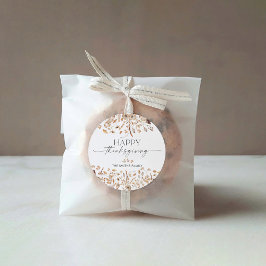 Fall Leaves Thanksgiving Dinner Sticker ラウンドシール