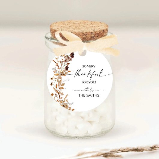 Fall Leaves Thanksgiving Dinner Sticker ラウンドシール