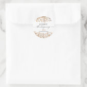 Fall Leaves Thanksgiving Dinner Sticker ラウンドシール (バッグ)