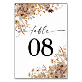 Fall Leaves Thanksgiving Dinner Table Card テーブルナンバー (正面)