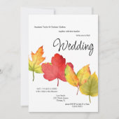 Fall Leaves Wedding Invitation 招待状 (正面)
