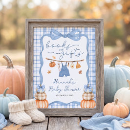 Fall Little Pumpkin Books and Gifts ベビーシャワー ポスター