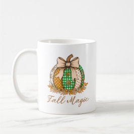 Fall Magic Patchwork Pumpkin Coffee Mug コーヒーマグカップ