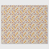 Fall Maple and Lavender Gift Wrap for Thanksgiving ラッピングペーパー (フラット)