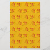 Fall Maple Leaf Border, Lined Writing Paper 便箋 (裏面)