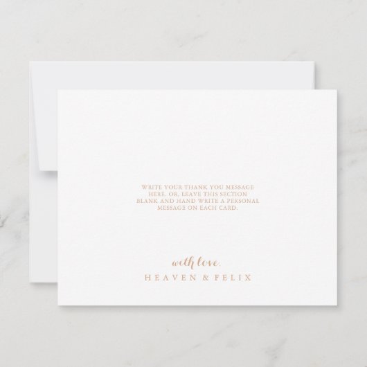 Fall Meadow Wild Floral Flat Wedding サンキューカード (裏面)