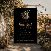 Fall Meadow Wild Floral Rehearsal Dinner Welcome  ポスター