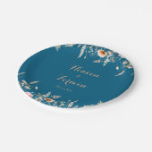 Fall Meadow Wild Floral Wedding Cake ペーパープレート (アングル)