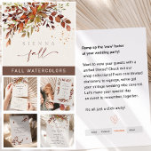 FALL Minimalist Script ウェディング RSVP 返信カード