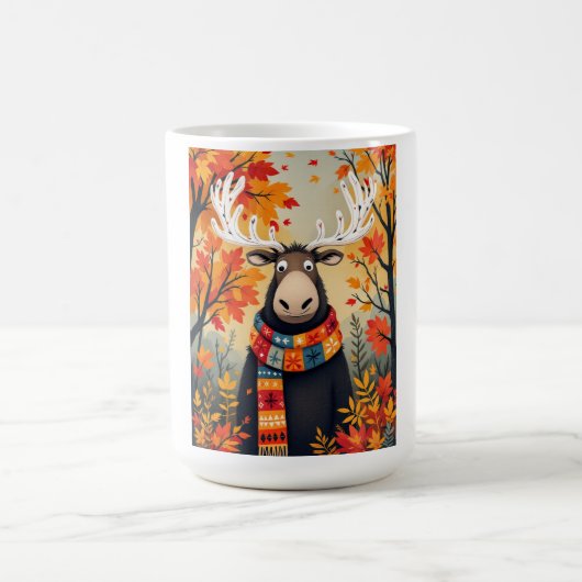 Fall Moose Mug コーヒーマグカップ (中央)