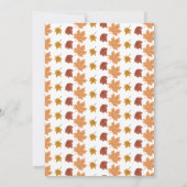 Fall Nature Leaves Baby Shower 招待状 (裏面)